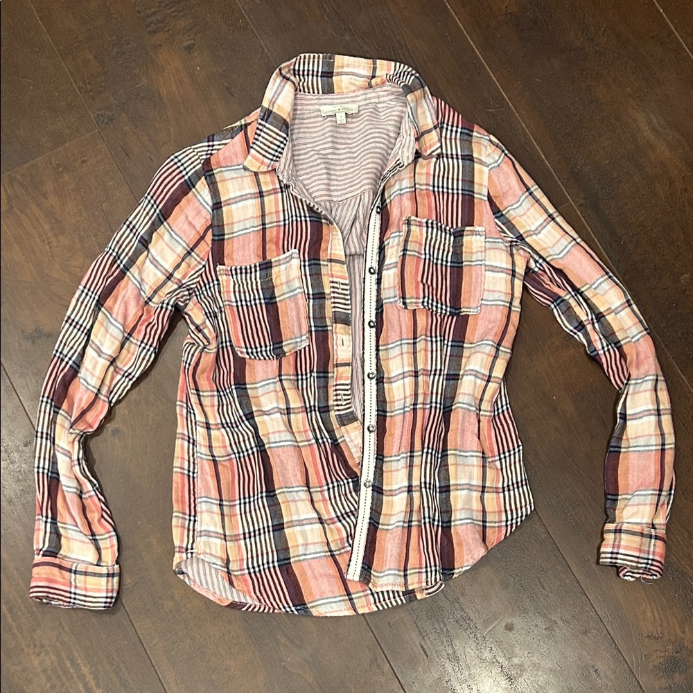Lucky Brand pink flannel